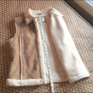 Suede leather and shearling vest